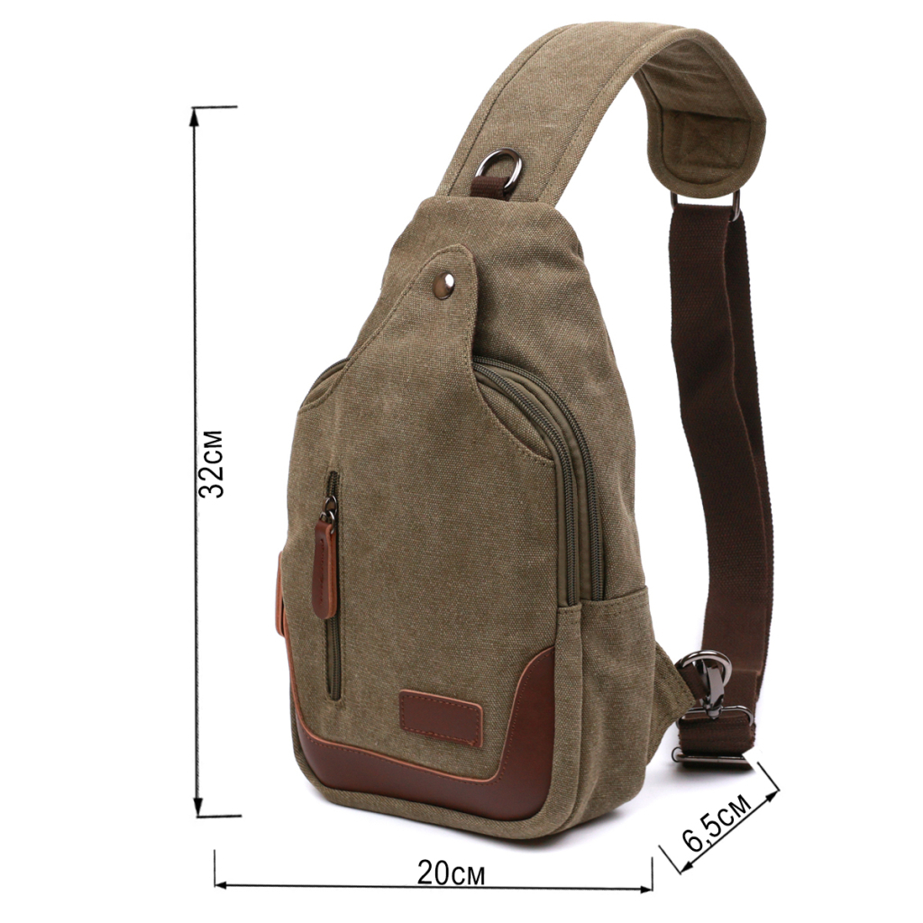 Сумка Vintage Чоловіча через плече Зелена (20386) - зображення 3