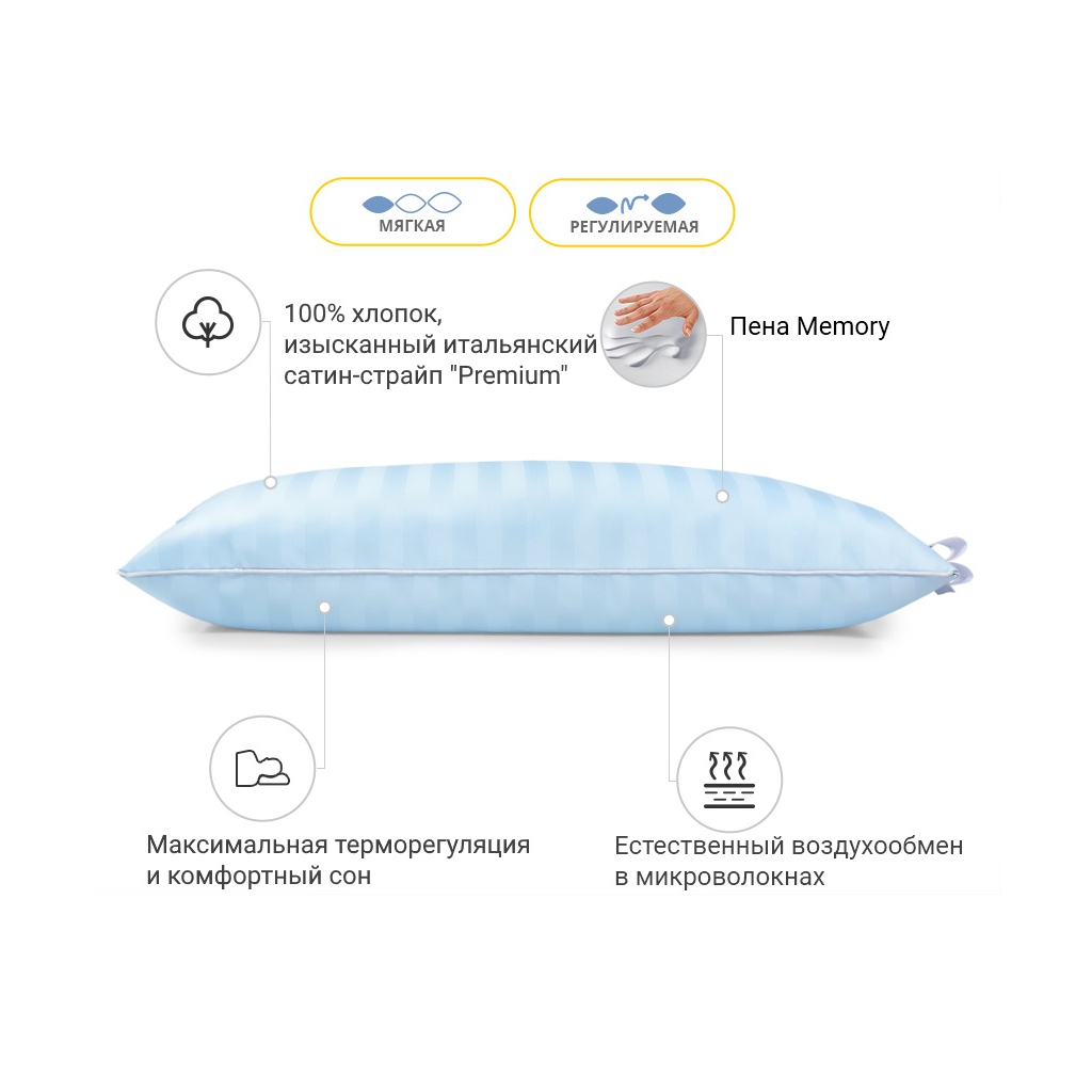 Подушка MirSon 1477 Valentino Hand Made memory effekt М'яка 50х50 см (2200003263138) - зображення 2