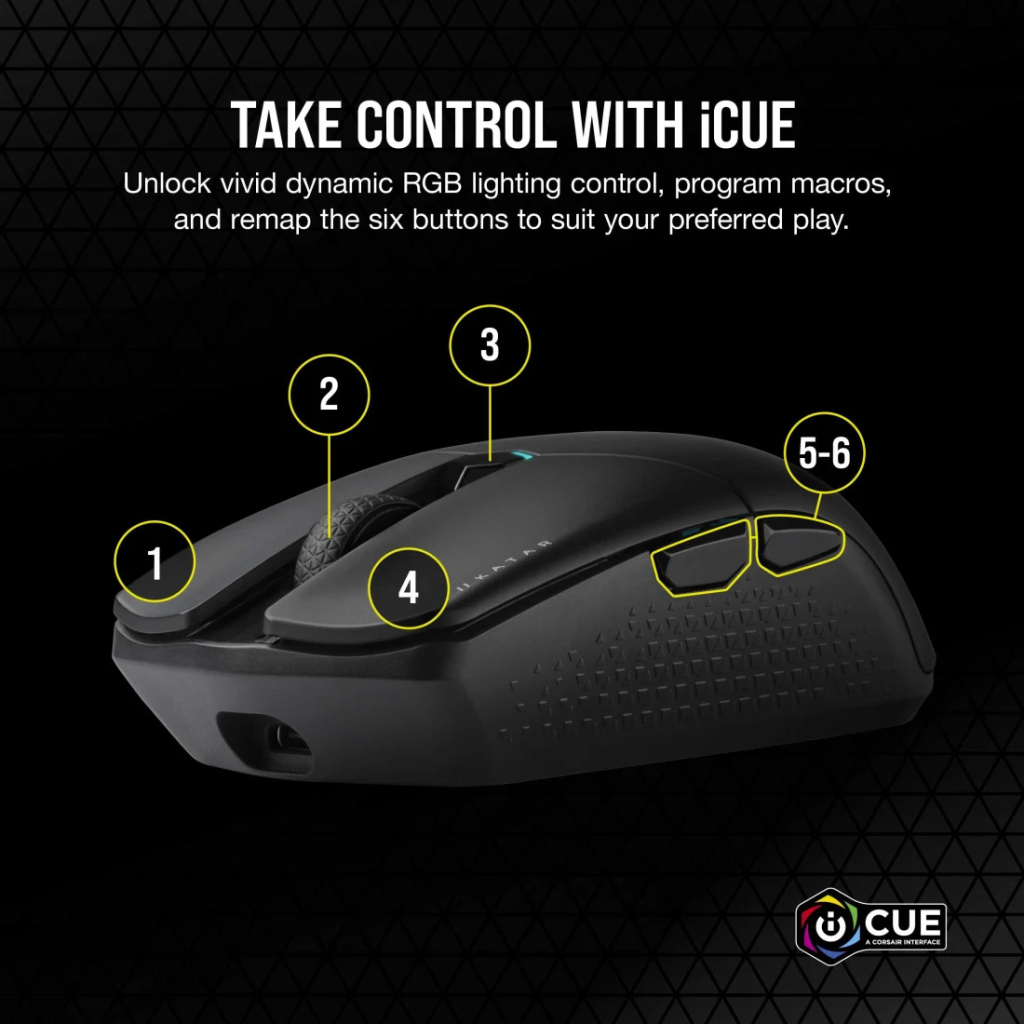 Мишка Corsair Katar Elite Wireless Black (CH-931C111-EU) - зображення 11