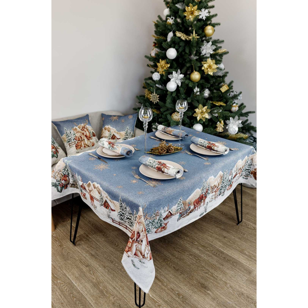 Скатертина Прованс гобеленова Блакитне сяйво 135х180см (4823093450219) - зображення 4