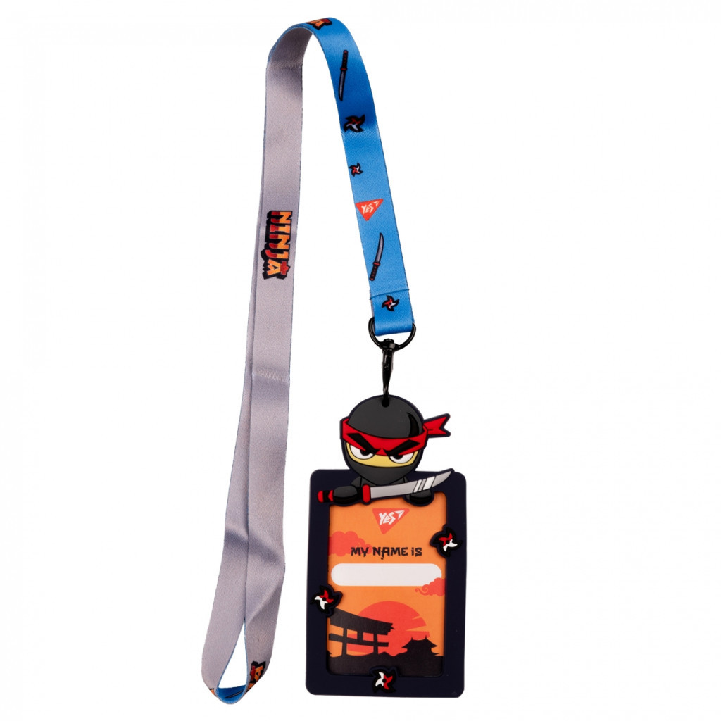 Бейдж Yes силіконовий на стрічці Ninja (940303) - изображение 2