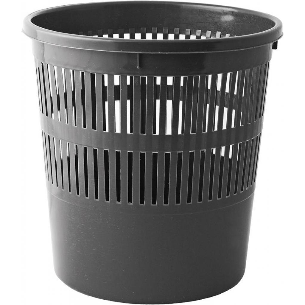 Кошик для паперів Buromax JOBMAX, 8л, пластиковий, чорний (BM.1920-01) - зображення 1