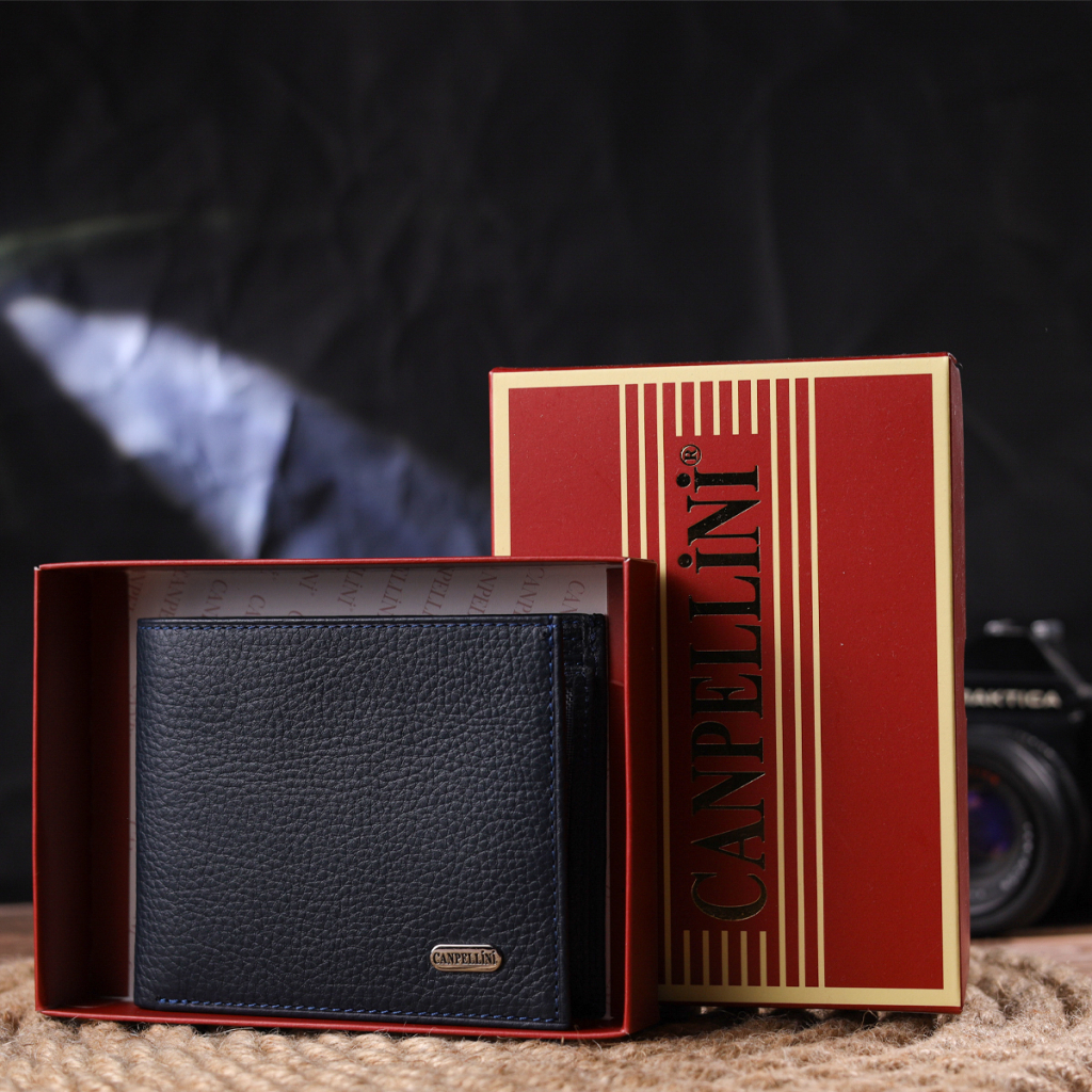 Гаманець Canpellini З натуральної шкіри флотар Синій (21581) - зображення 10