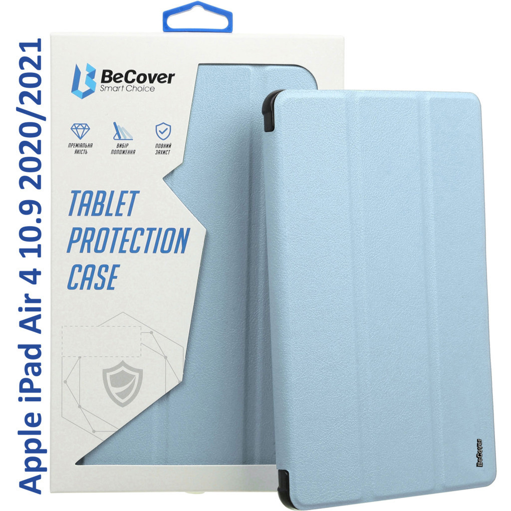 Чохол до планшета BeCover Tri Fold Hard Apple iPad Air 4 10.9 2020/2021 Light Blue (709658) - зображення 1