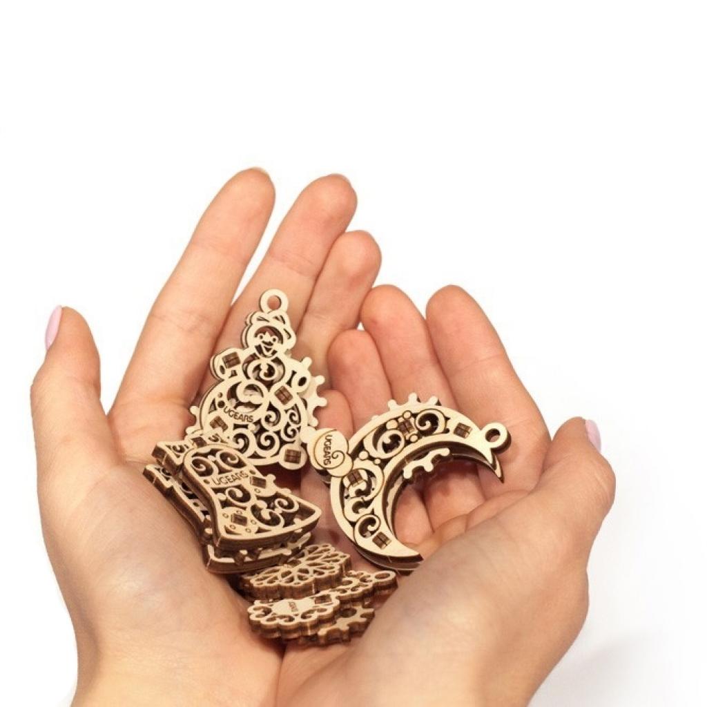 Збірна модель Ugears механічний Фіджет Різдвянчики (70042) - зображення 3