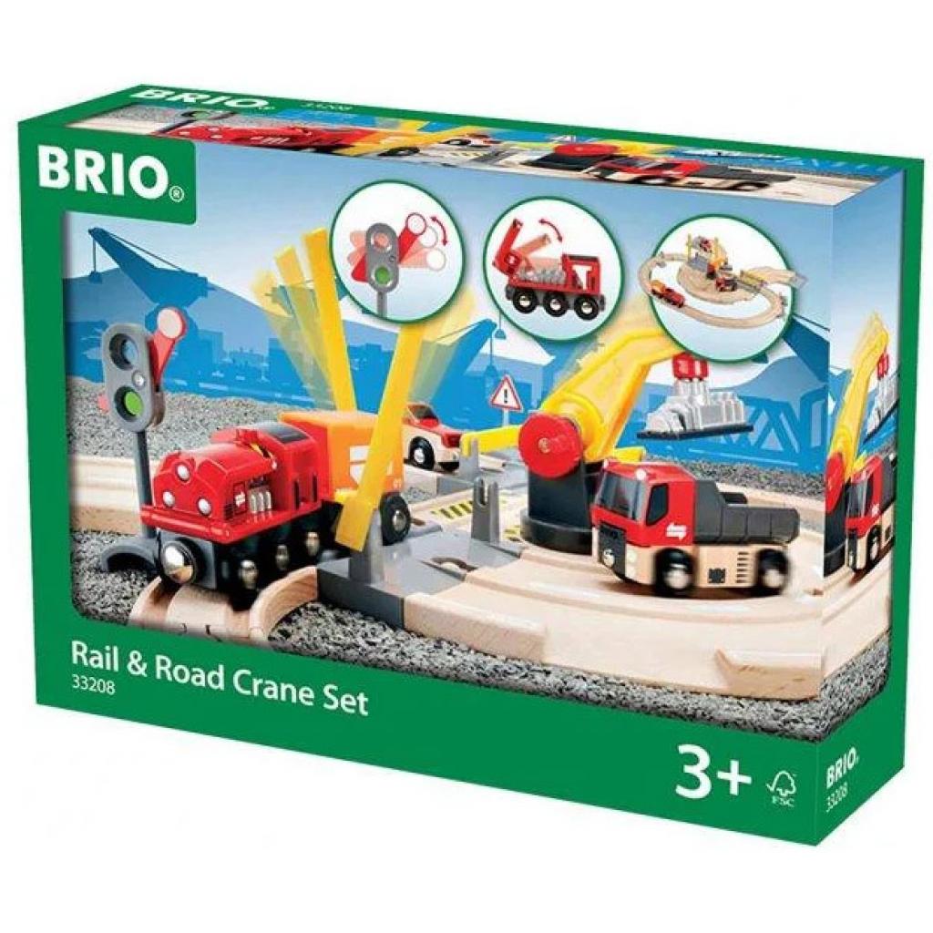 Залізниця Brio World Переїзд і кран (33208) - зображення 1