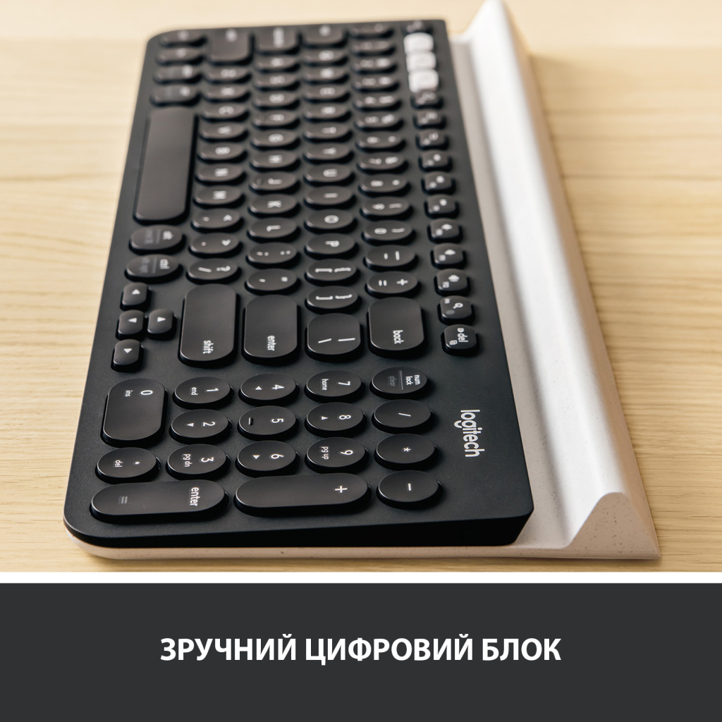 Клавіатура Logitech K780 Multi-Device Wireless UA Dark Gray (920-008042) - зображення 3