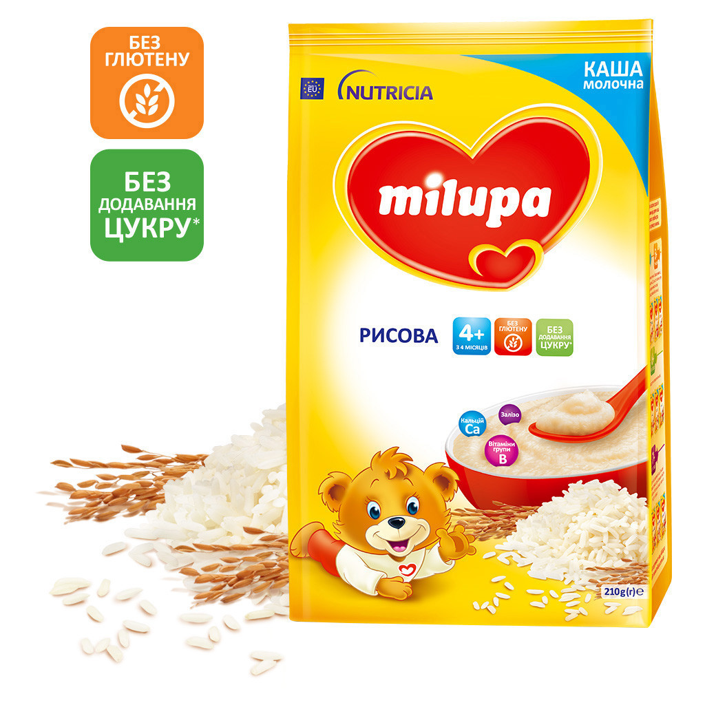 Дитяча каша Milupa Рисова молочна 210г (5900852931178) - изображение 1