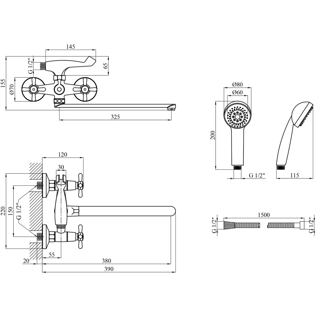 Змішувач Kroner Royce-C070 - зображення 8
