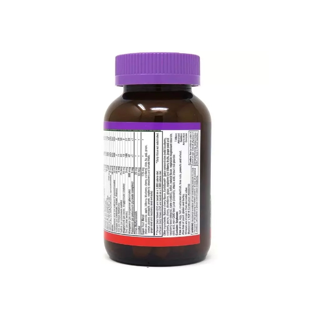 Мультивітамін Bluebonnet Nutrition Мультивітаміни для Дітей, Смак Вишні, Rainforest Animalz, 90 жувальних таблеток (BLB0184) - зображення 3