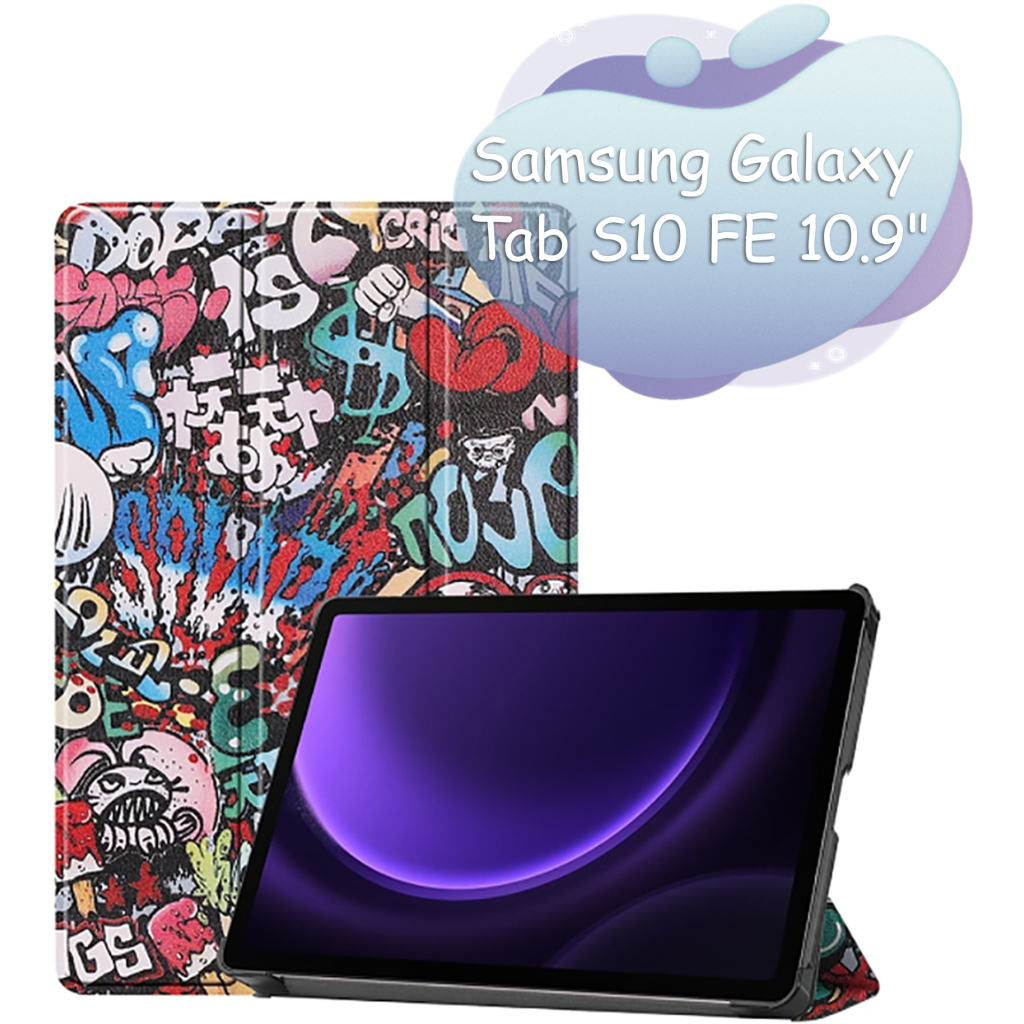 Чохол до планшета BeCover Smart Case Samsung Galaxy Tab S10 FE (SM-X520/SM-X526) 10.9" Graffiti (713285) - зображення 1