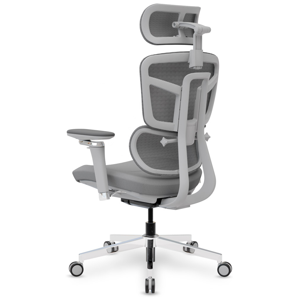 Офісне крісло Mealux S4 Air Fabric Grey (HF-S4 F/G) - зображення 3