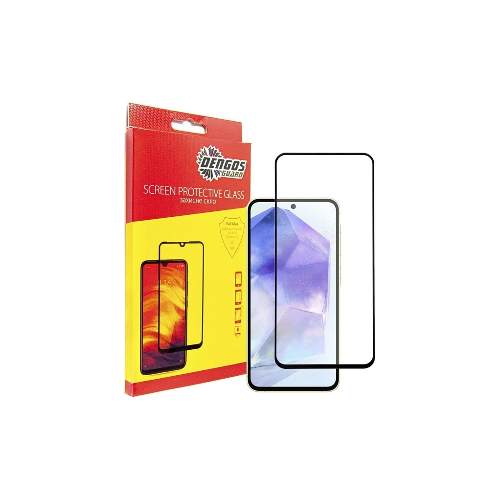 Чохол до мобільного телефона Dengos Kit for Samsung Galaxy A55 5G case + glass (Black) (DG-KM-57) - зображення 4