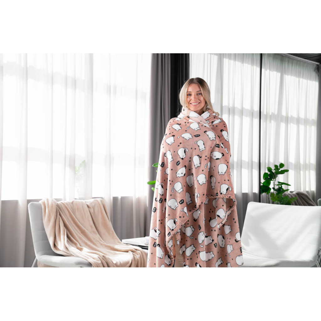 Плед Ardesto Flannel котики, 160х200 см (ART0108PB) - зображення 4