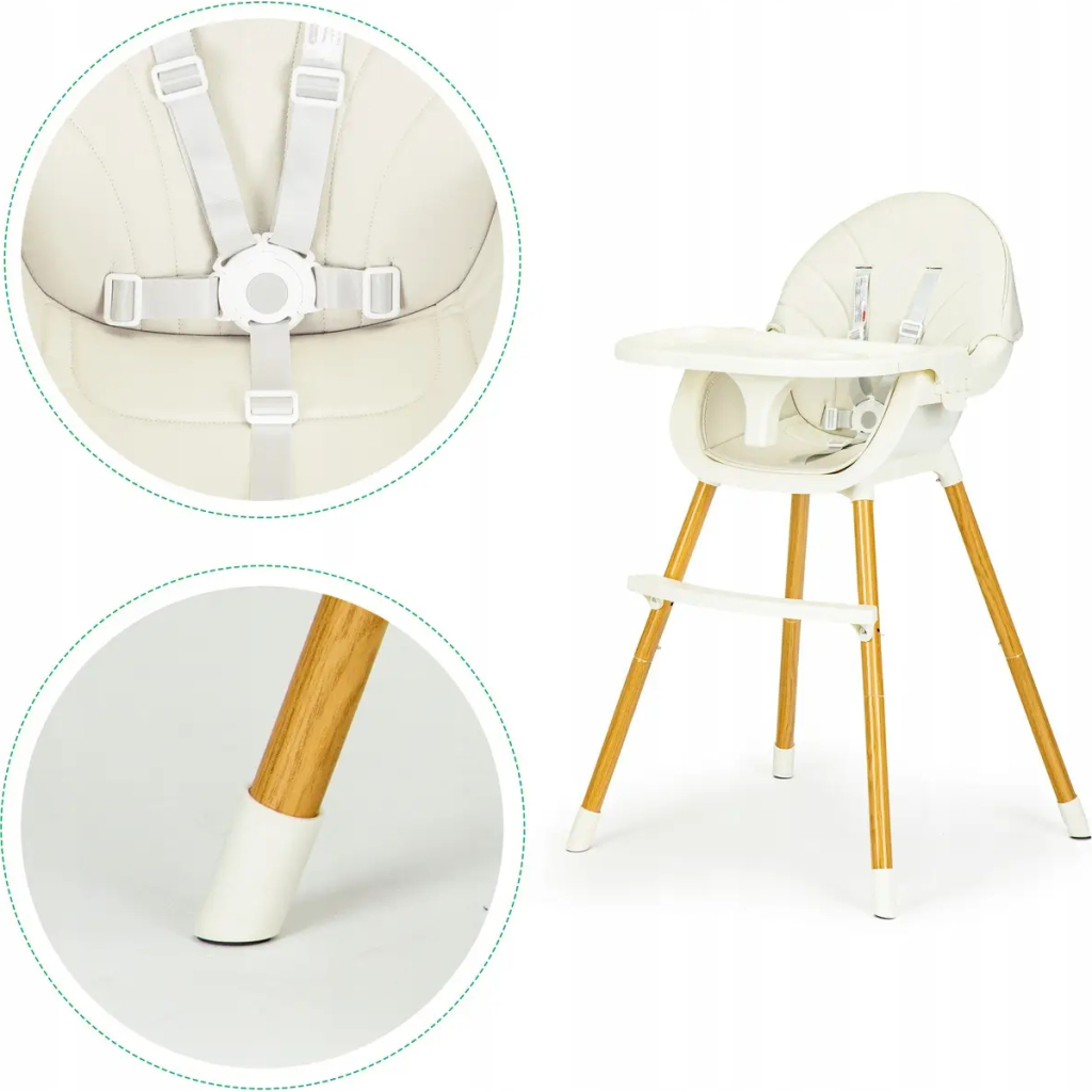 Стілець для годування Ecotoys 2 в 1 SMART Beige (HA-004 BEIGE) - зображення 6