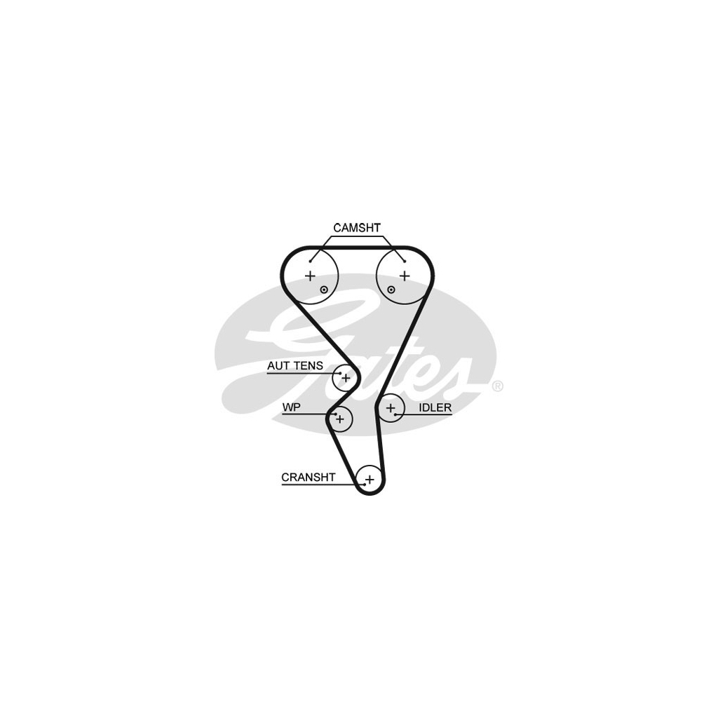 Комплект ременя ГРМ з помпой Gates KP15581XS - зображення 2