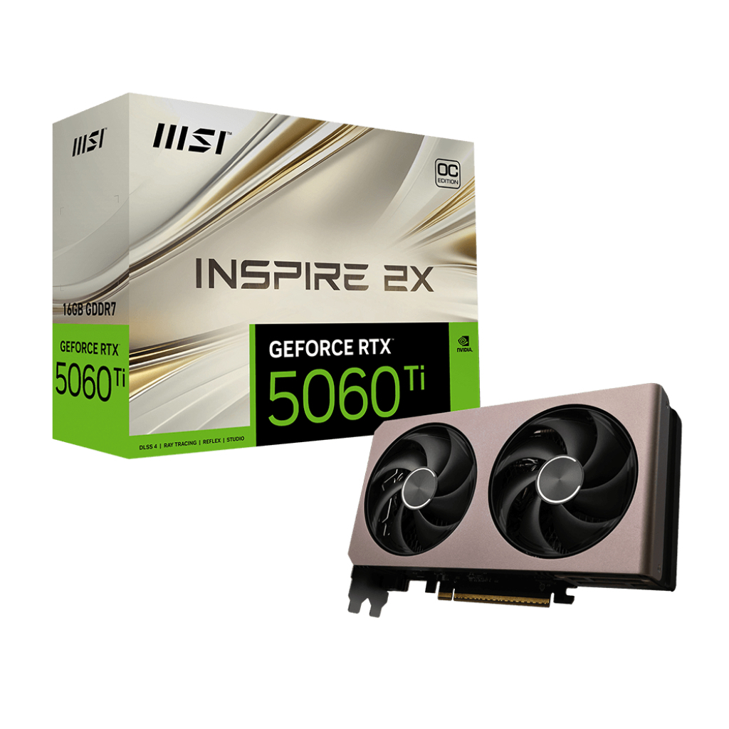 Відеокарта MSI GeForce RTX5060Ti 16Gb INSPIRE 2X OC (RTX 5060 Ti 16G INSPIRE 2X OC) - зображення 5