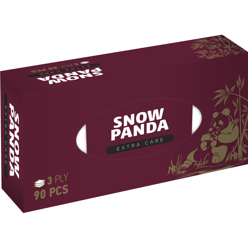 Серветки косметичні Сніжна Панда Extra Care 3 шари 90 шт. (4820183971210) - изображение 1