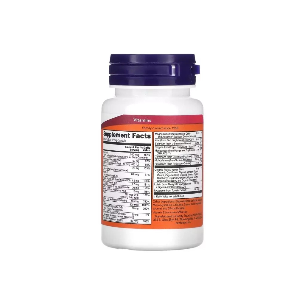 Вітамінно-мінеральний комплекс Now Foods Комплекс Вітамінів та мінералів, Daily Vits, NOW Foods, 30 вегетар (NOW-03775) - зображення 2