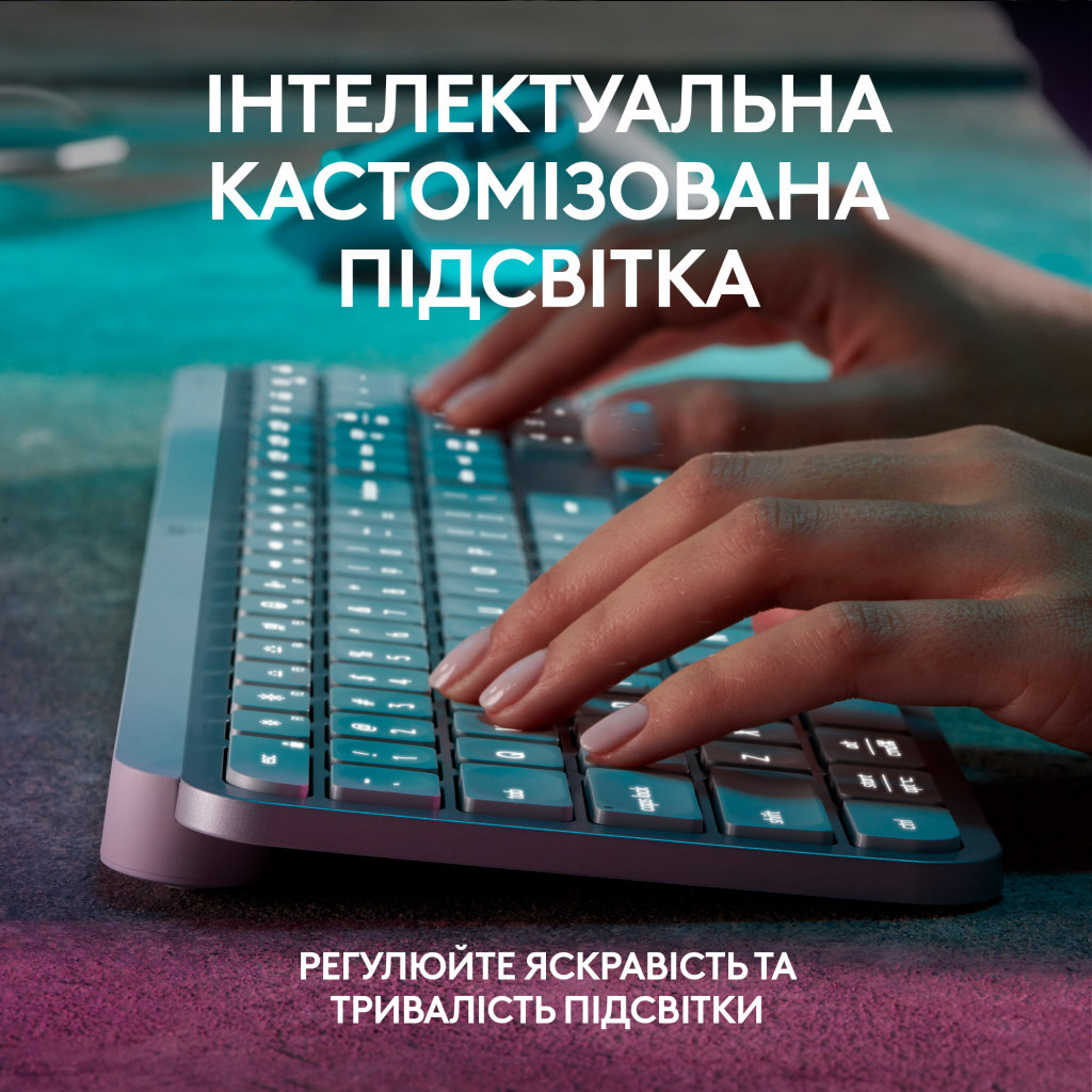 Клавіатура Logitech MX Keys S Wireless UA Pale Grey (920-011588) - зображення 4