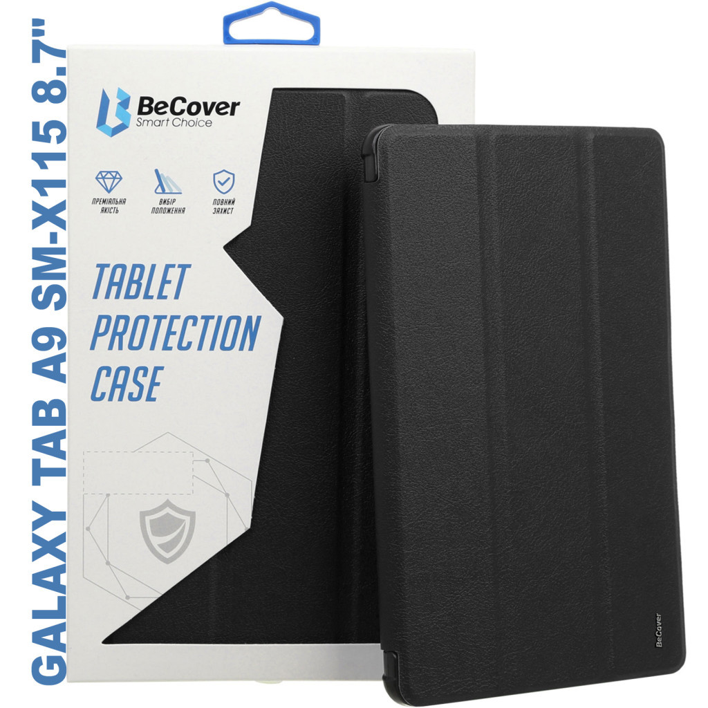 Чохол до планшета BeCover Soft Edge stylus holder Samsung Tab A9 SM-X115 8.7" Black (710355) - зображення 1