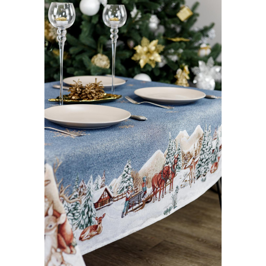 Скатертина Прованс гобеленова Блакитне сяйво 135х180см (4823093450219) - зображення 6