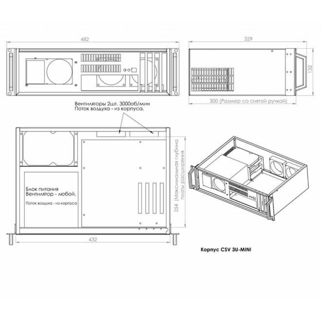 Корпус до сервера CSV 3U-Mini (3М-КС-CSV) - зображення 5
