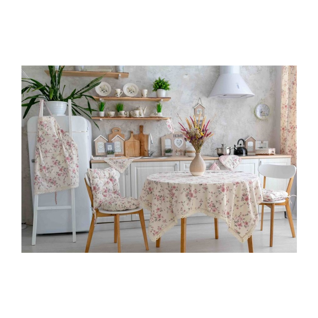 Скатертина Прованс Bella Троянда з мереживом 134х300 см (4823093416444) - зображення 2