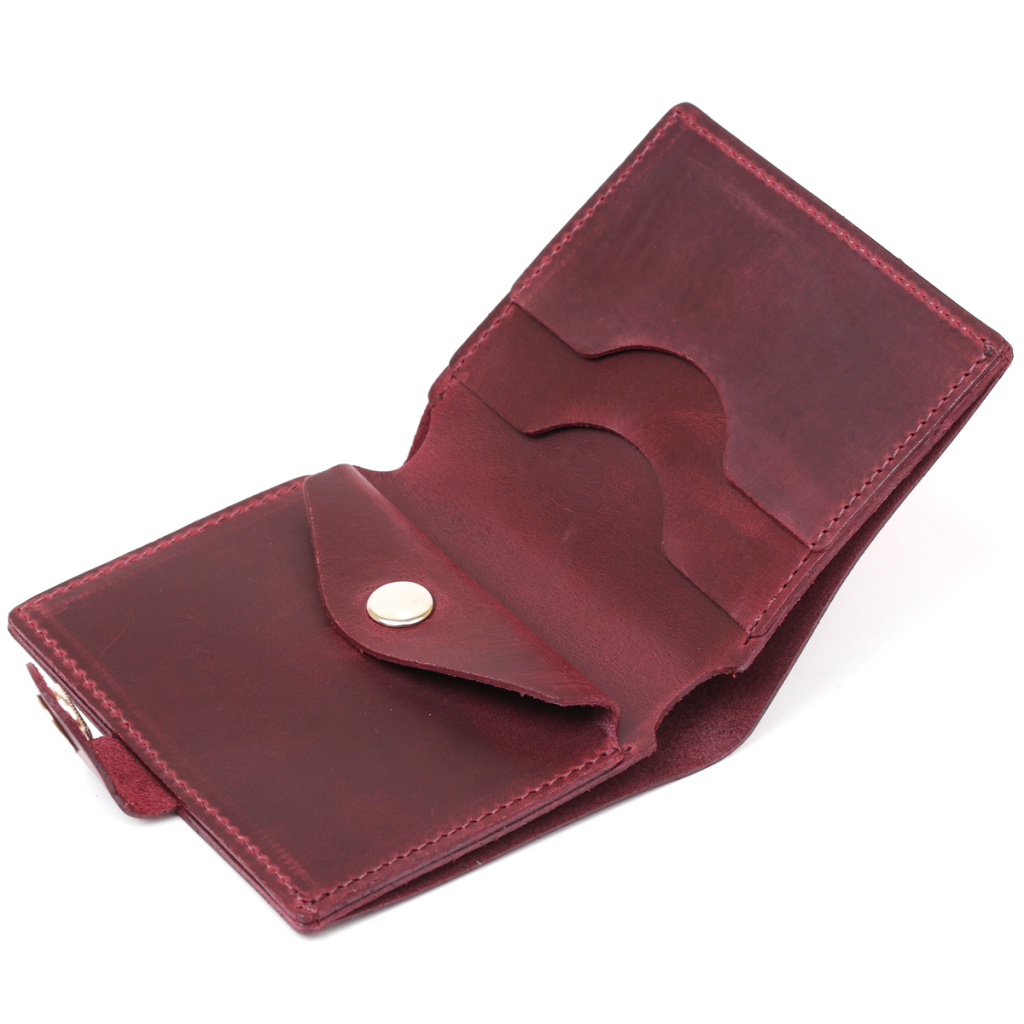 Портмоне Shvigel Шкіряне Вишневе (16478) - зображення 7