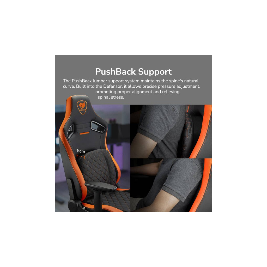 Крісло ігрове Cougar Defensor Gold F - зображення 11