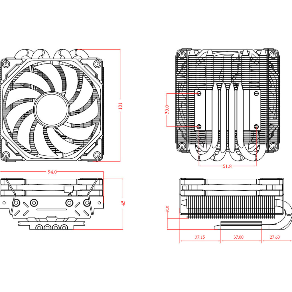 Кулер до процесора ID-Cooling IS-40X V3 White - зображення 7