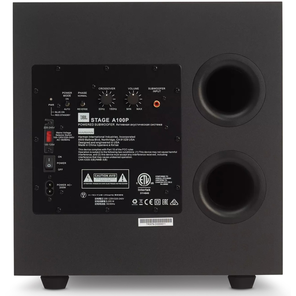 Домашній сабвуфер JBL Stage A100P Black (JBLA100PBLKAS) - зображення 5