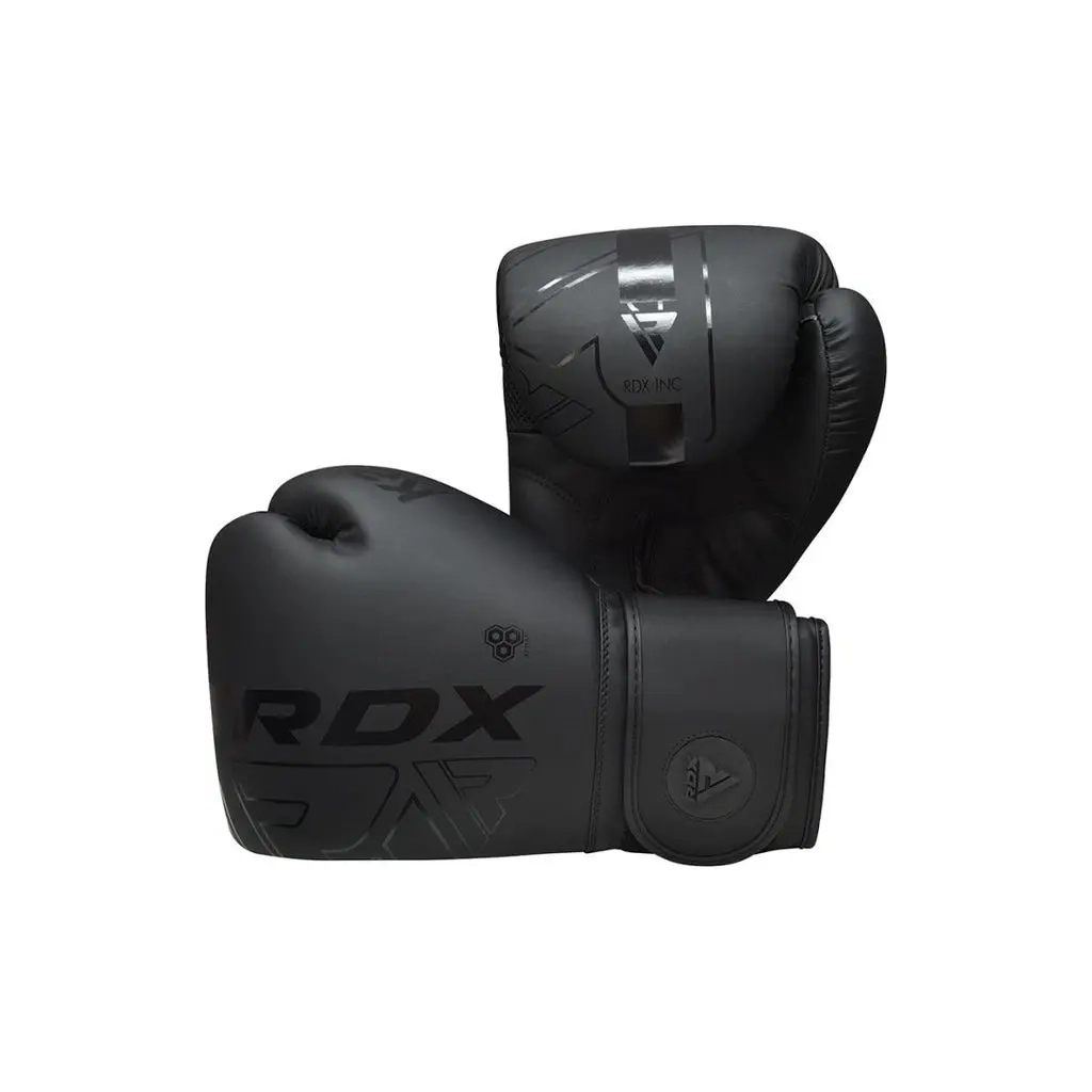 Боксерські рукавички RDX F6 Kara Matte Black 14 унцій (BGR-F6MB-14OZ) - изображение 3