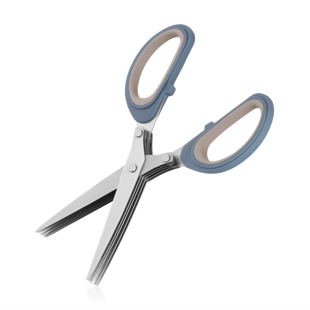 Кухонні ножиці Ardesto Gemini для зелені 19.3 см сіро-сині (AR2122B) - зображення 6