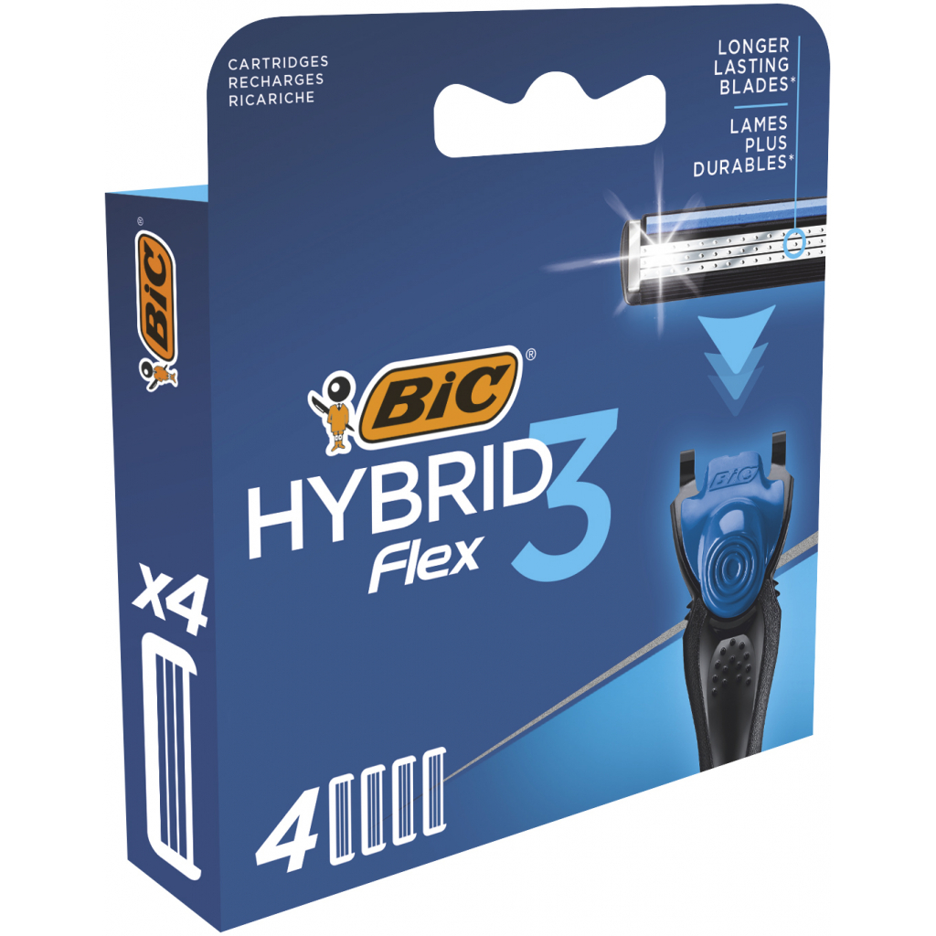 Змінні касети Bic Flex 3 Hybrid 4 шт. (3086123480926) - изображение 2