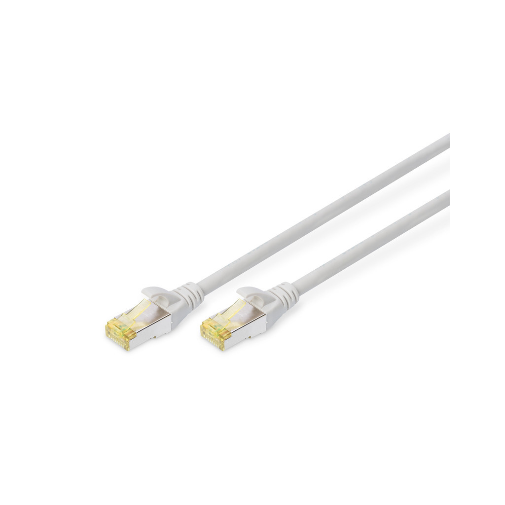 Патч-корд 0.25м, CAT 6a S-FTP, AWG 26/7, Cu, LSZH, gray Digitus (DK-1644-A-0025) - зображення 1