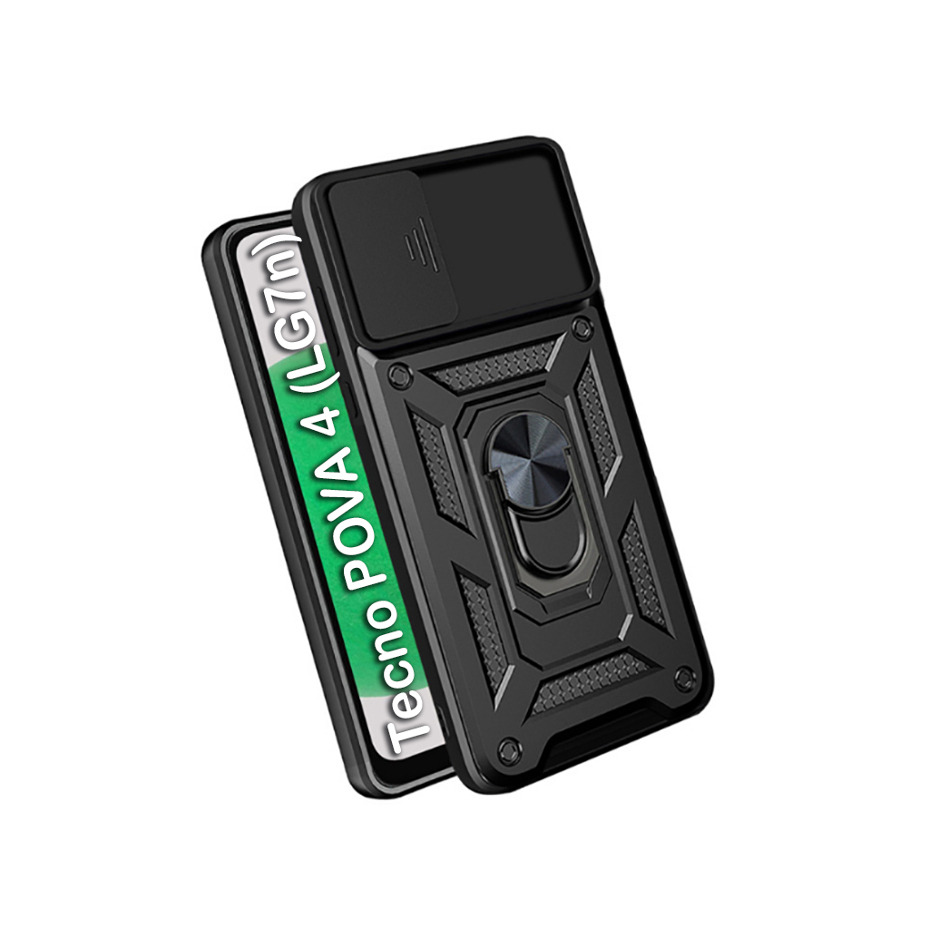 Чохол до мобільного телефона BeCover Military Tecno POVA 4 (LG7n) Black (709154) - зображення 1