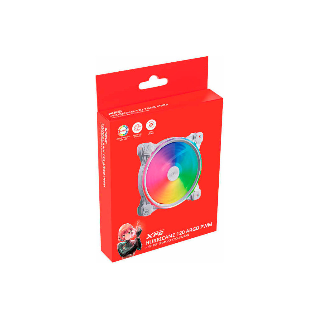 Кулер до корпусу ADATA HURRICANE120ARGBPWM-WHCWW - зображення 4