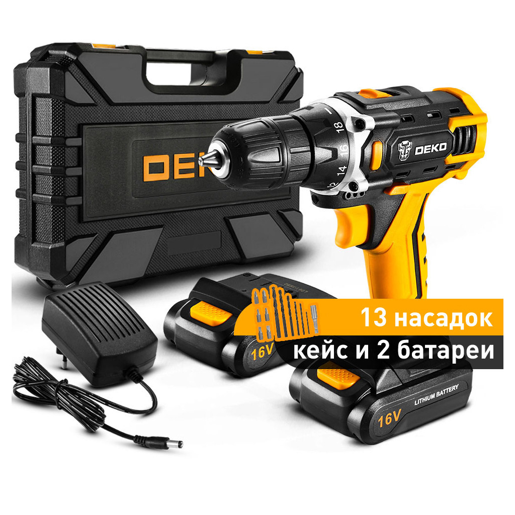 Шуруповерт Deko DKCD16FU-S3 (13459) - зображення 1