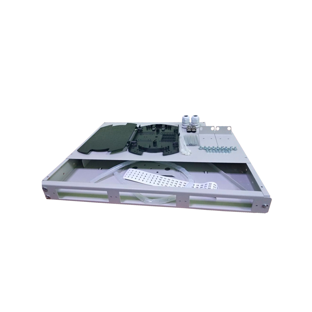 Патч-панель оптична 1U-24 з касетою Crosver (FOB 19/1-332/32-1-24 (black)) - picture 2