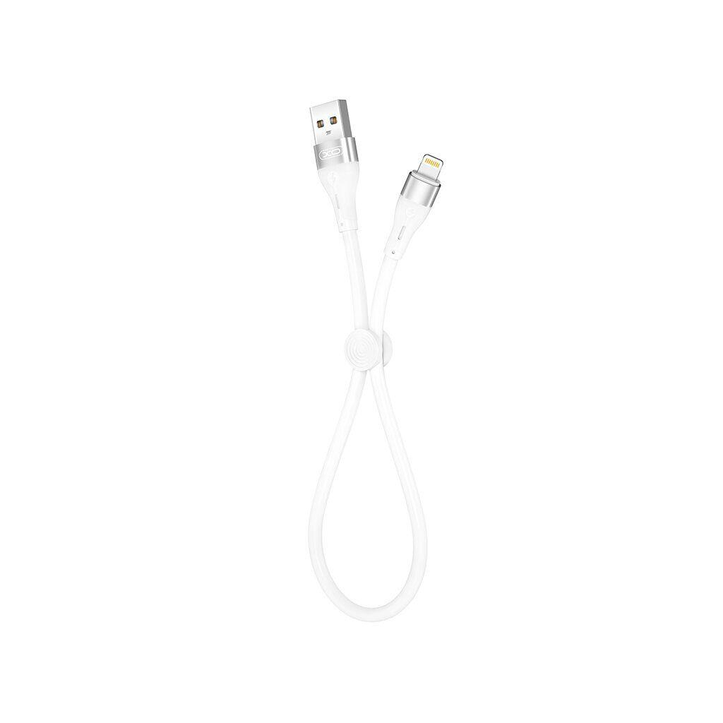 Дата кабель USB 2.0 AM to Lightning 0.25m 2.4A white XO (XO-NB179-BK) - зображення 1