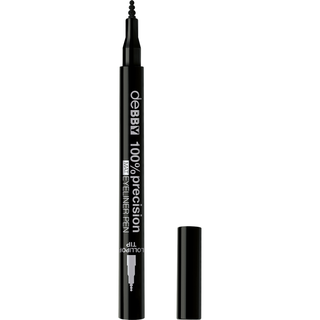 Підводка для очей Debby 100% Precision Mat Eyeliner Pen 01 (8009518302516) - изображение 1