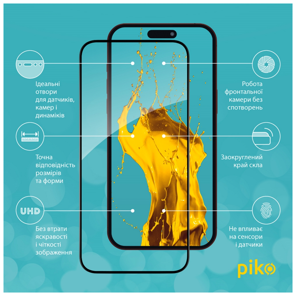 Скло захисне Piko Full Glue Apple iPhone 15 Pro Max (1283126575488) - зображення 3
