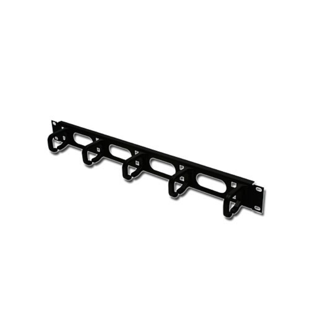 Кабельний організатор Conteg 19" 1U 40х50 пластмасові скоби black (DP-VP-P1) - зображення 1