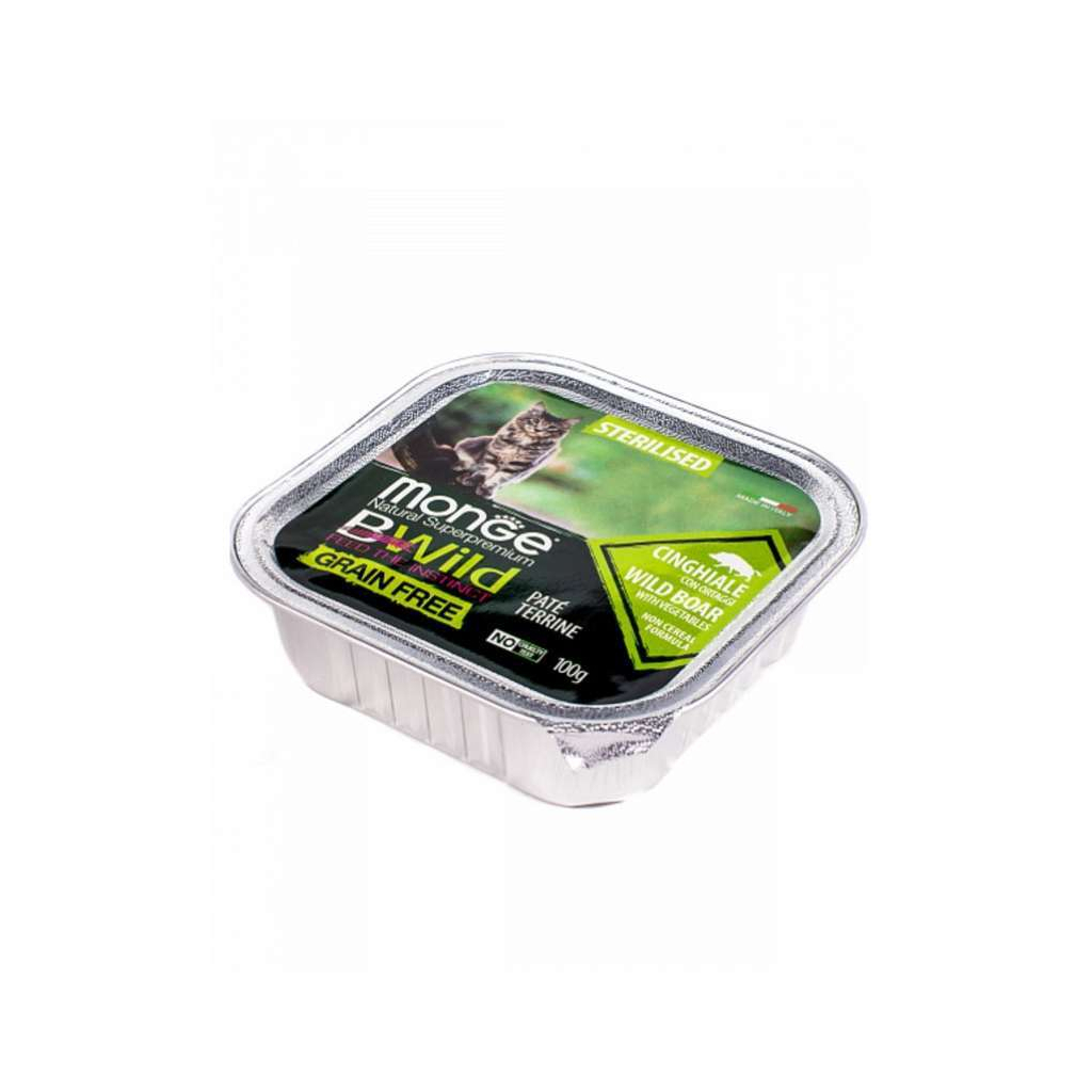 Паштет для котів Monge BWild Grain Free Wet Wild Boar Sterilised Cat 100 г (8009470012904) - зображення 3