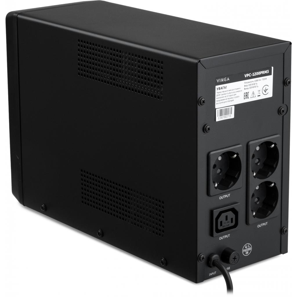 Пристрій безперебійного живлення Vinga LED 1200VA (VPC-1200PRM3) - зображення 3