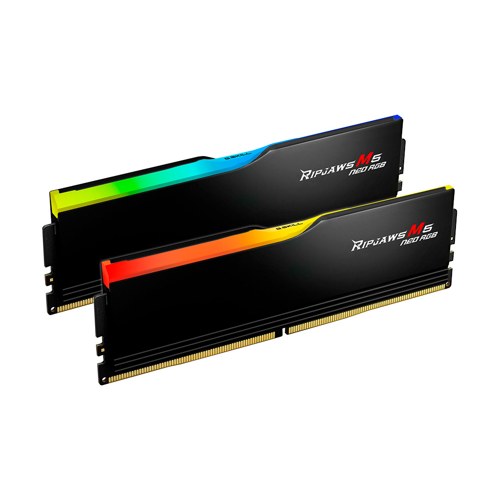 Модуль пам'яті для комп'ютера DDR5 32GB (2x16GB) 6400 MHz Ripjaws M5 Neo RGB Matte Black G.Skill (F5-6400J3240G16GX2-RM5NRK) - зображення 2