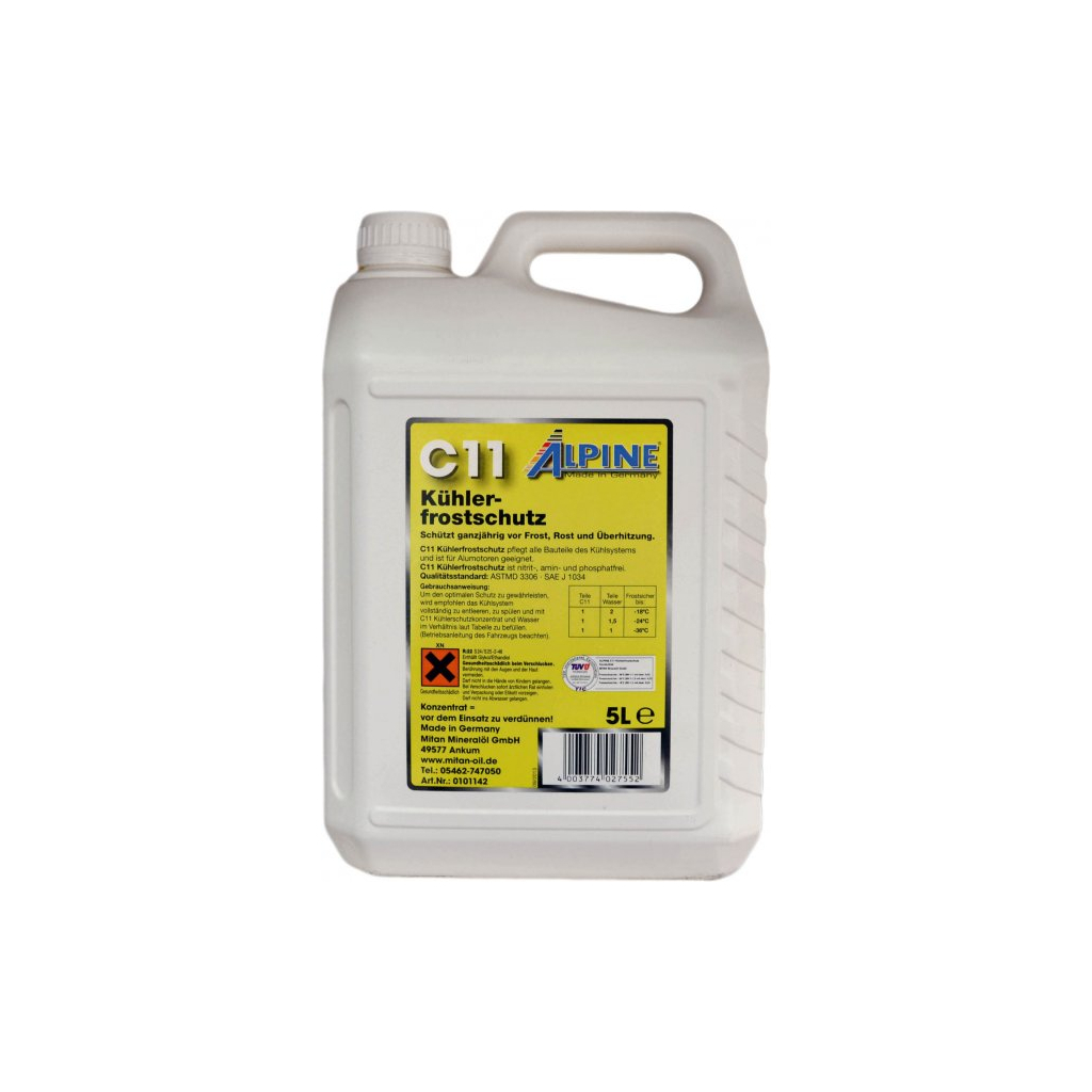Антифриз Alpine концентрат C11 Кuhlerfrostschutz зелен. 5л (1145G-5) - зображення 1