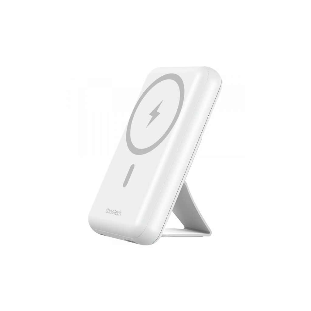 Батарея універсальна Choetech Magnetic Wireless 10000mAh 20W, PD,QC/3.0, USB-A, USB-C, White (B663-ACWH) - зображення 2