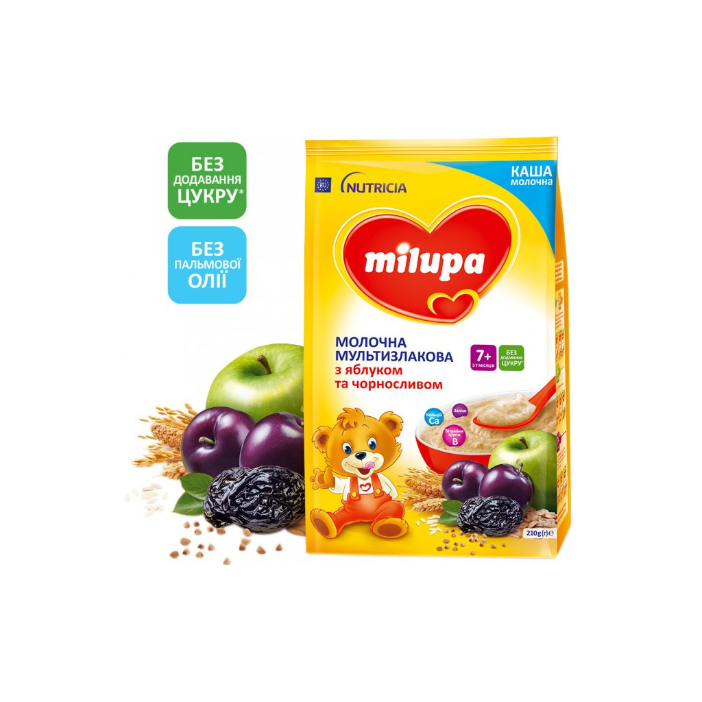 Дитяча каша Milupa молочна манна з фруктами 210 г (5900852044229) - зображення 1